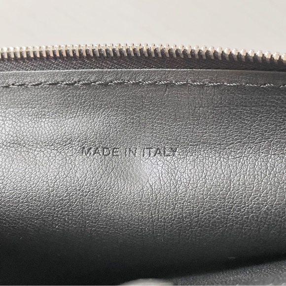 Celine black nappa suede leather trio zip pouch clutch vintage rare dustbag - Picture 9 of 9